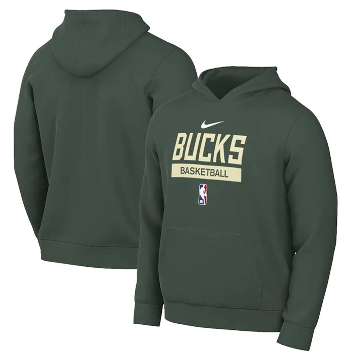 Men's Milwaukee Bucks Green Spotlight Fleece Overhead Hoodie - Click Image to Close